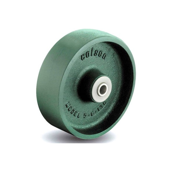 Colson 2 Series Wheel 5.00005.139 WS - 5 x 2 Cast Iron 1/2 Straight Roller Bearing - Green